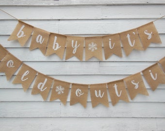 Baby Its Cold Outside Baby Shower, Baby its Cold Outside Banner, Winter Baby Shower Decor, Baby Its Cold Outside Bunting, Winter Baby