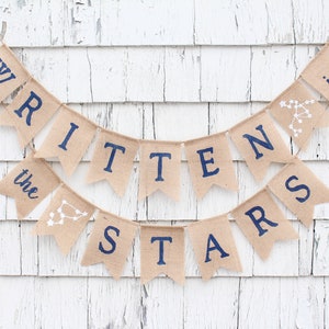 Written in the Stars, Celestial Bridal Shower Decorations, Astrology Bridal Shower Banner, Starry Night Shower, Constellation Bridal Shower