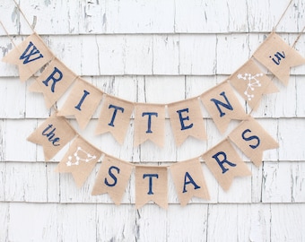 Written in the Stars, Celestial Bridal Shower Decorations, Astrology Bridal Shower Banner, Starry Night Shower, Constellation Bridal Shower