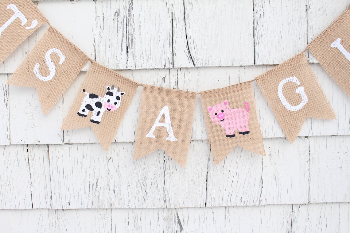 Farm Baby Shower Decorations Farm Girl Baby Shower Farm - Etsy