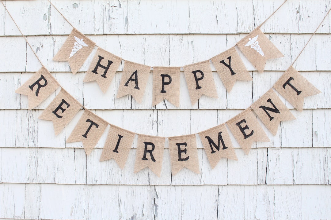 Nurse Retirement Decorations - Happy Retirement Banner, Cake Topper & Balloons For Medical Party