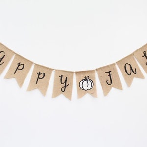 Happy Fall Banner, Rustic Fall Decorations, Fall Bunting, Fall Burlap Garland, Autumn Banner, Autumn Decorations, Fall Mantel Decor