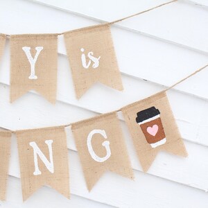 A Baby Is Brewing Baby Shower Banner, Hugs and Chugs, Beer Dudes and Diapers, Brews Before Baby is Due, Coed Couples Baby Shower Decor bild 6