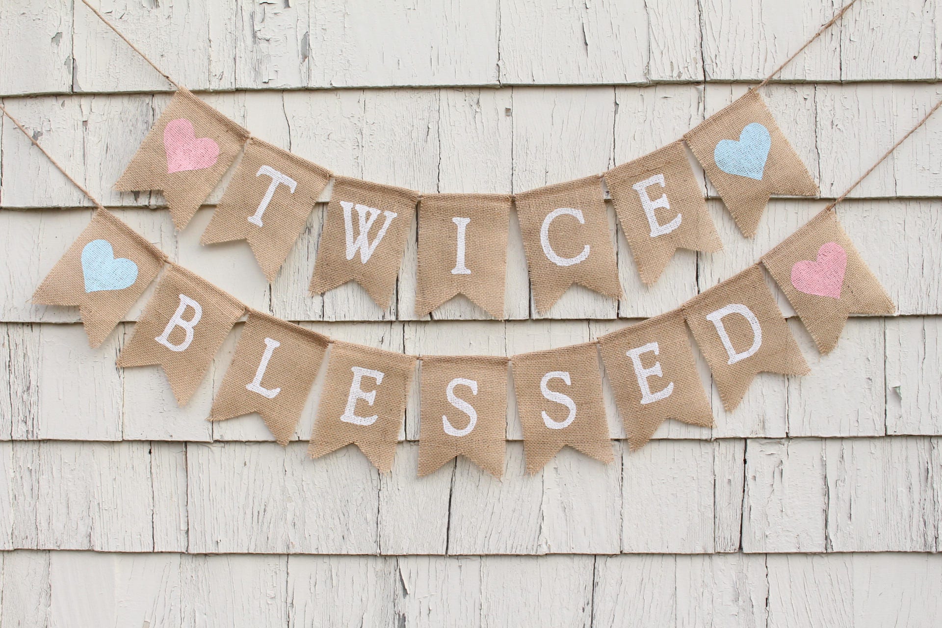 Twice Blessed Banner Twins Baby Shower Decorations Twins Etsy Twice Blessed Banner Twins Baby Shower Decorations Twins Etsy