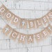 First Communion Banner, Custom Personalized Baptism Banner Garland, God Bless Bunting, First Communion Burlap Garland, Baptism Burlap Banner 