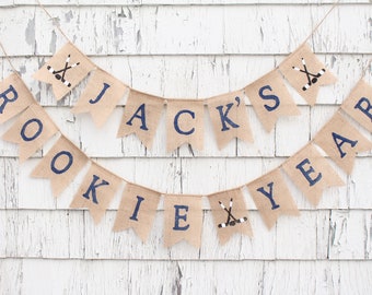 Hockey Rookie Year Birthday, Rookie Year Banner, Hockey First 1st Birthday, Hockey Party Decorations, Hockey Banner, All Star Birthday