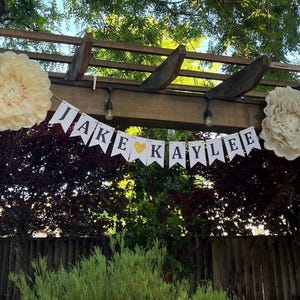 Custom Name Banner, Personalized Couples Name Banner, Wedding Banner, Engagement Party Banner, Bridal shower Decorations, Wedding Decoration