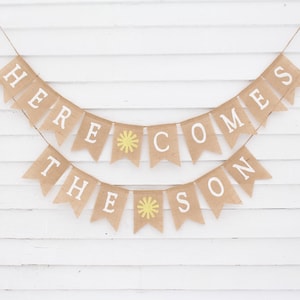 Here Comes The Son, You Are Our Sunshine Baby Shower Banner, A Little Sunshine, Sun Theme Party Decorations, Boho Sun Baby Shower