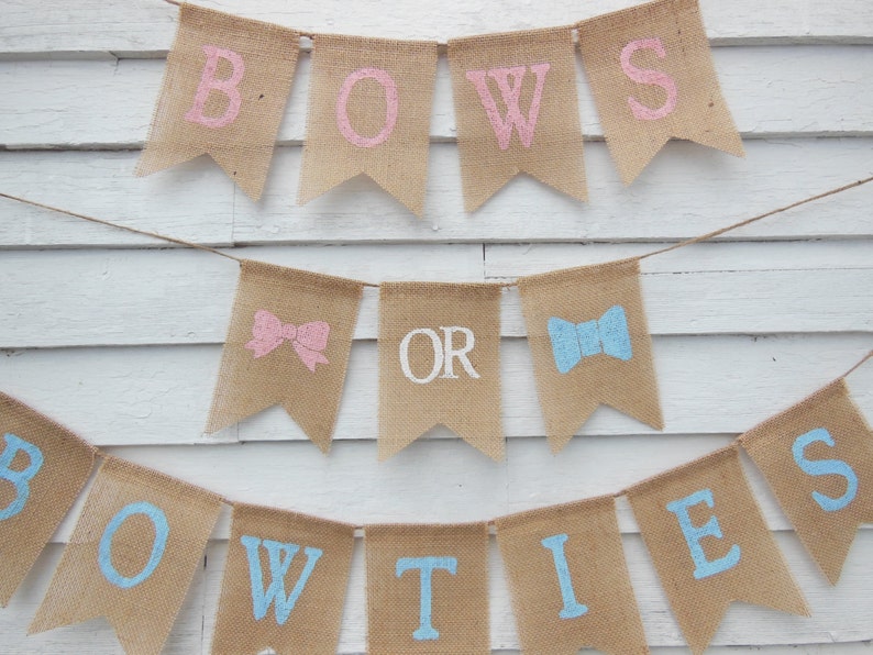 Bows or Bowties Gender Reveal Bows or Bowties Baby Shower Etsy
