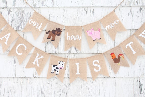 Oink Baa Moo I am Two, Farm Second Birthday, Little Blue Truck Birthday, Farm 2nd Birthday, Farm Theme Birthday, Custom Birthday Banner