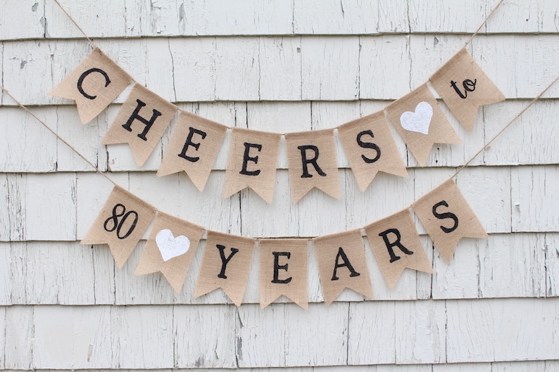 Cheers to 30 Years, 30th Anniversary Decorations, Cheers to 30 Years Banner, 30 Years Loved, Happy 30th Birthday, Rustic Birthday Decor image 4