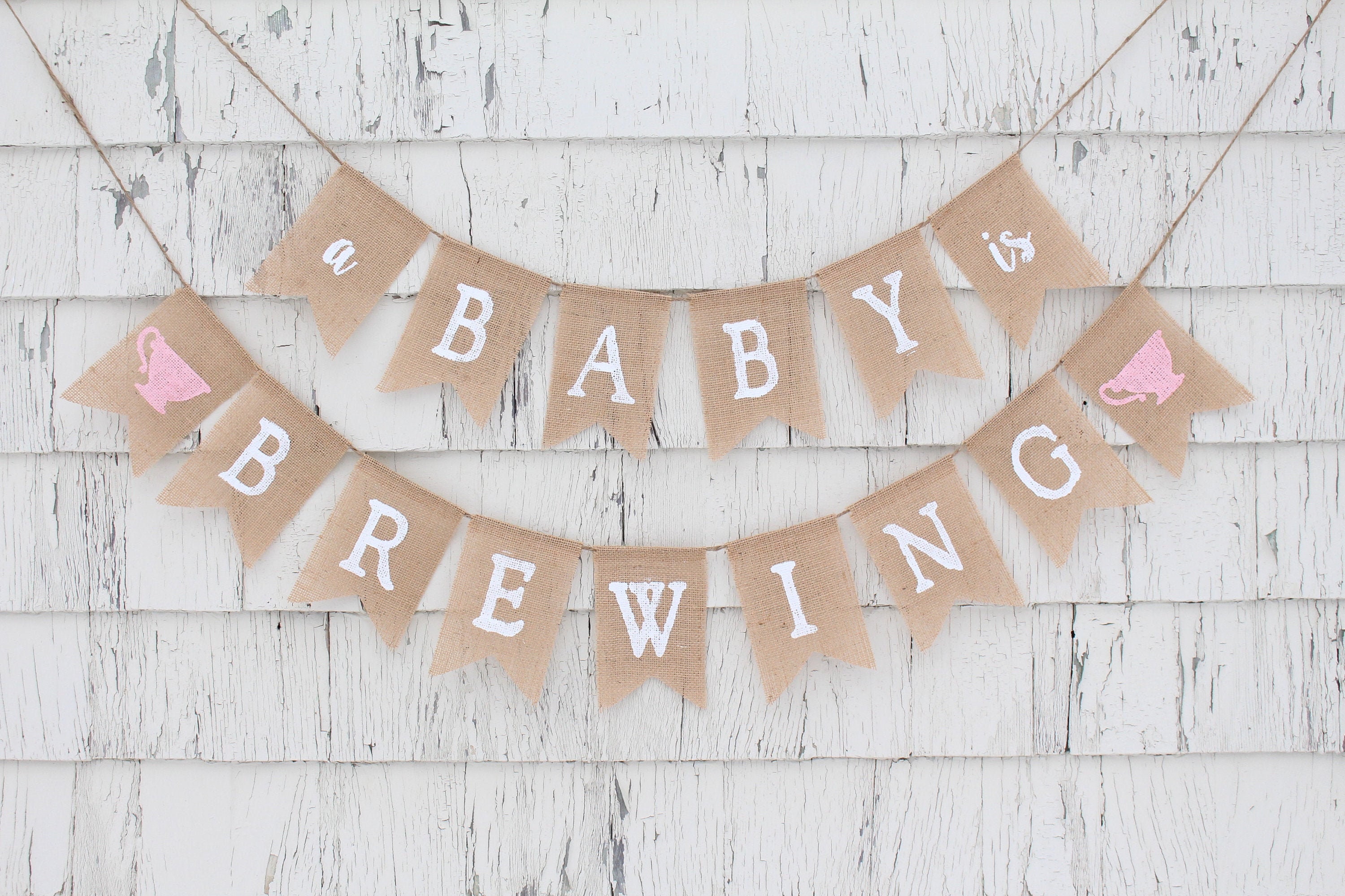 A Baby is Brewing Baby Shower A Baby is Brewing Banner Tea Etsy Australia