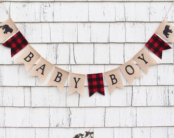 Lumberjack Baby Shower, Lumberjack Banner, Lumberjack Shower Supplies, Lumberjack Baby Shower Decorations, Baby Boy Banner, Lumberjack Sign