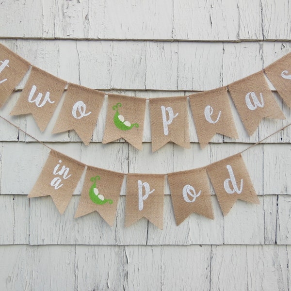 Two Peas in a Pod Baby Shower, Twins Baby Shower, Twins Shower Decorations, Two Peas in a Pod Banner, Sweet Pea Shower, Baby Shower Banner