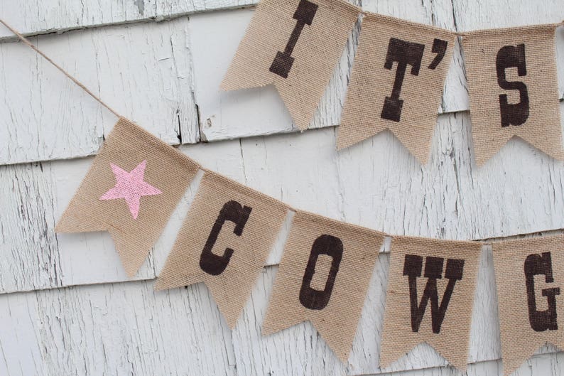 Cowgirl Baby Shower Decorations Cowgirl Banner Its A Etsy