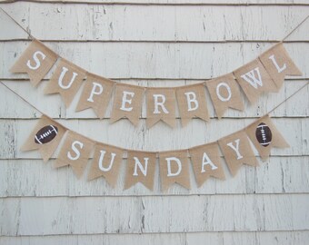 Superbowl Party, Super bowl Decorations, Superbowl Sunday Banner, Superbowl Sign, Football Banner, Game Day Banner, Football Party Decor