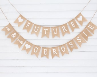 Couples Shower Decorations, Engagement Party Decor, Engagement Party Banner, Future Mr and Mrs, Bridal Shower Banner, Rehearsal Dinner Ideas