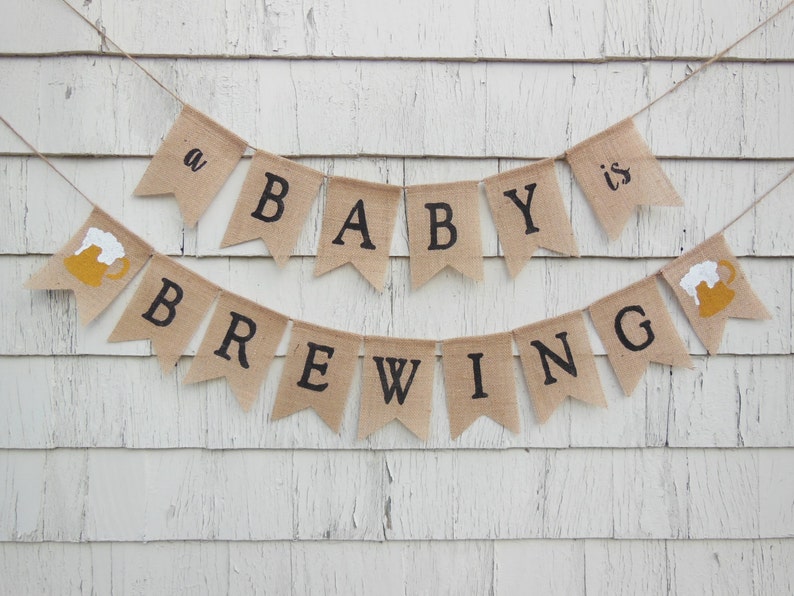 A Baby Is Brewing Baby Shower, A Baby Is Brewing Banner, Baby Shower Banner, Coed Baby Shower, Couples Baby Shower Decor, A Baby Is Brewing image 1