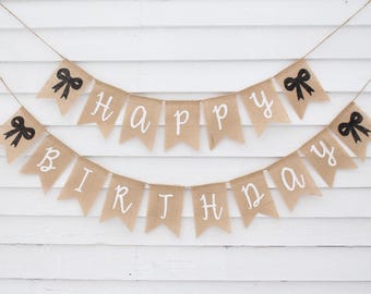 Coquette Birthday, Coquette Theme Party Supplies, Bow Happy Birthday Banner, Coquette Bow Decorations, Black Bows, Pink Bows, Custom Banner