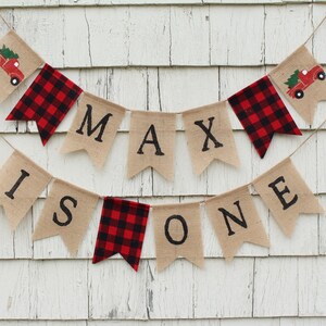 Lumberjack First Birthday, Lumberjack Banner, Lumberjack Party Supplies, Lumberjack Birthday Decorations, Red Truck Christmas Birthday