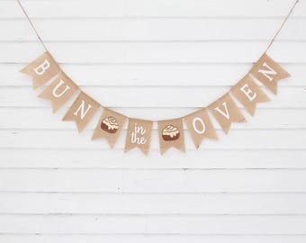 Bun in the Oven Baby Shower, Bun in the Oven Banner, A Little Honey Bun is on the Way, Cinnamon Roll, Cafe Coffee Theme Baby Shower