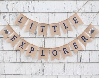 Little Explorer Banner, Adventure Baby Shower Banner, Adventure Awaits Shower Decorations, Little Explorer Baby Shower, Explorer Nursery