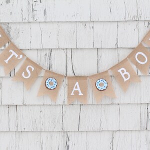 Donut Baby Shower Decorations, Doughnut Baby Shower, Its A Boy Banner, Its A Boy Burlap Bunting, Donut Banner, Baby Boy Shower Decorations image 1