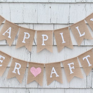 Happily Ever After Banner, Happily Ever After Garland Bunting, Rustic ...