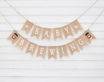 A Baby Is Brewing Baby Shower Banner, Coffee Baby Shower Decorations, Little Bean, Latte Baby Shower, Espresso Baby Shower Decorations