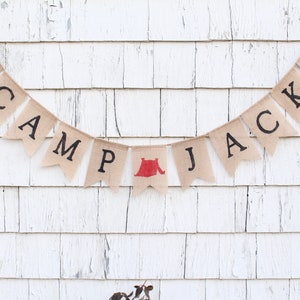 Camping Birthday Party Decorations, Camping 1st First Birthday Banner, Camping Baby Shower, Camp Out Party, Camping Custom Name Banner
