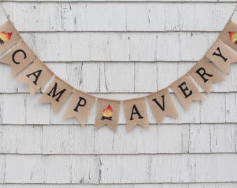 Camp Baby Shower Banner, Camp Birthday Banner, Camp Birthday Party, Woodland Shower Nursery Decor, Woodland Birthday Banner, Camp Shower