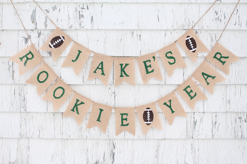 Rookie Year Birthday, Rookie Year Banner, Football Rookie Year, Football first 1st Birthday, First Down Birthday, Football Decorations image 1