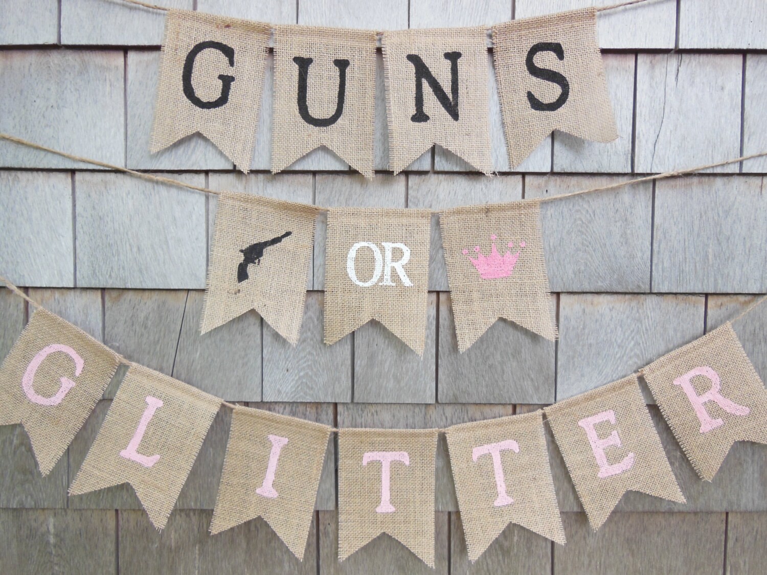Rifles or Ruffles Gender Reveal Rifles or Ruffles Banner | Etsy