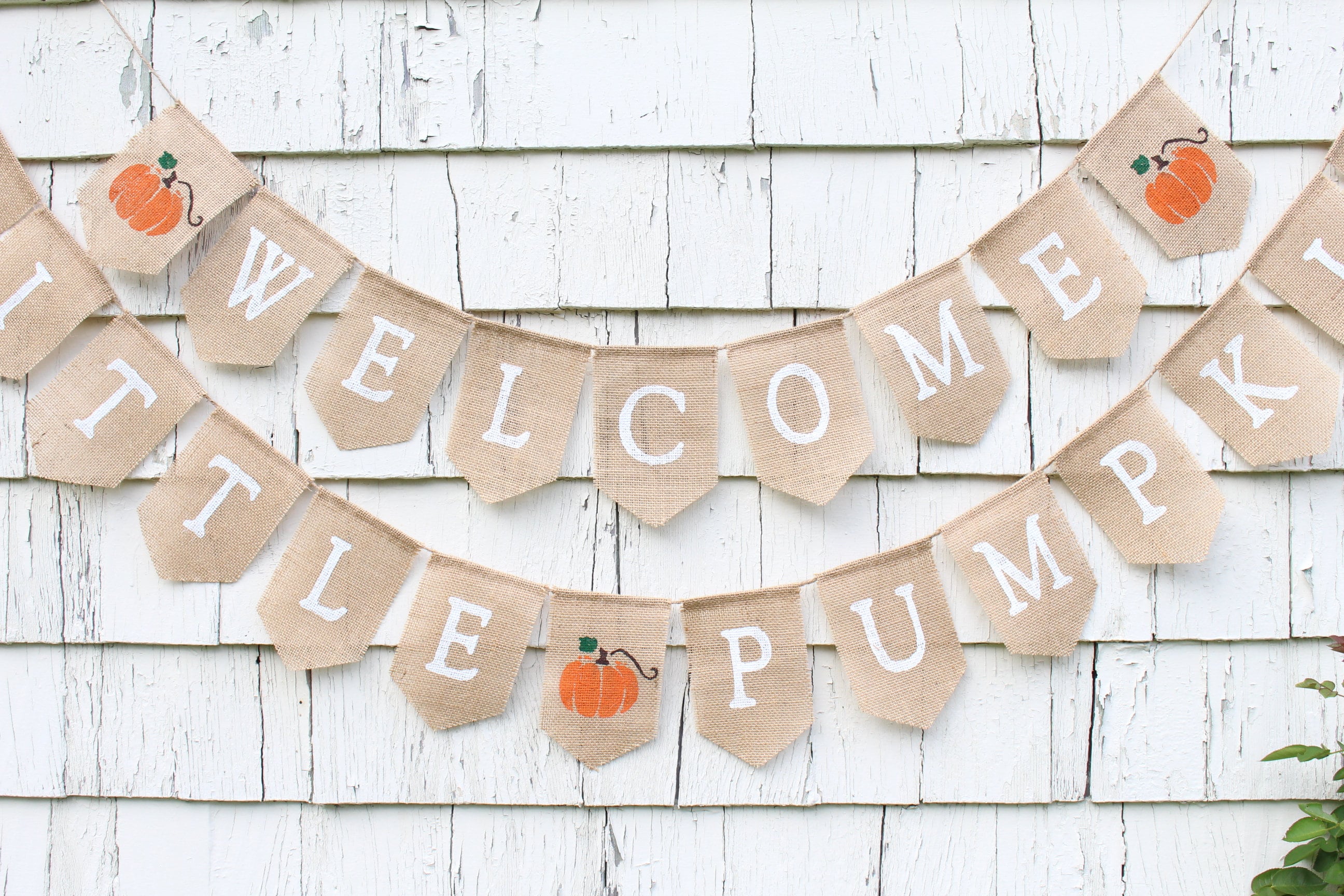 Pumpkin Birthday Burlap Banner Our Little Pumpkin Party Decoration...