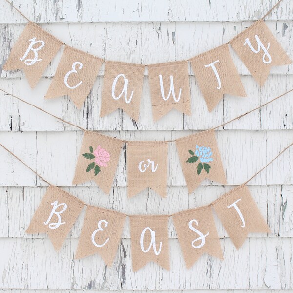Beauty and the Beast Gender Reveal Etsy