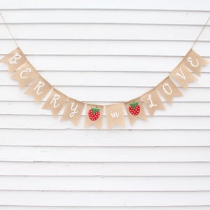 Berry in Love Bridal Shower, Berry in Love Banner, Farmers Market Fruit Theme, She’s Fresh Off the Market, Strawberry Shower Decorations,