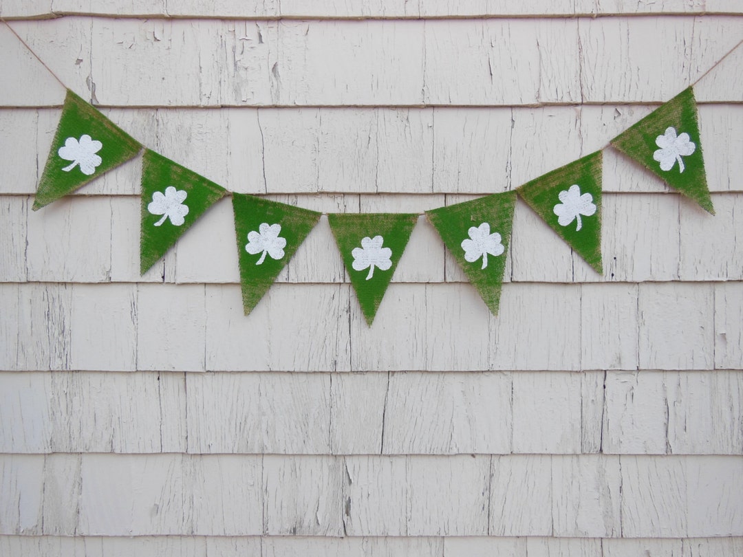 St Patricks Day, St Patricks Day Banner, Shamrock Banner, Shamrock ...