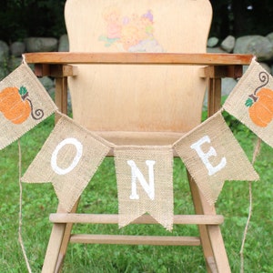 Pumpkin One Banner, Little Pumpkin High Chair Banner, Pumpkin Birthday Party Decorations, High Chair Burlap Banner, Fall 1st First Birthday