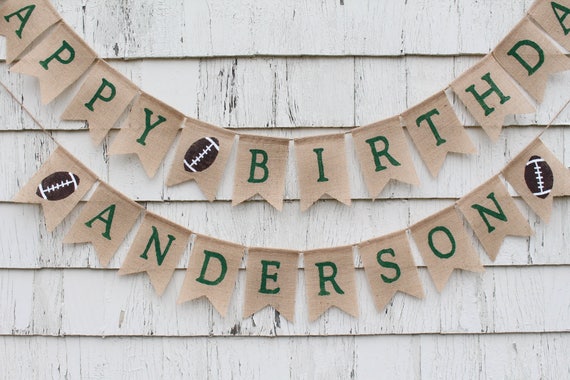 Football First Birthday Banner, Football Banner, Football 1st Birthday Decorations, Football Birthday Party, Custom First Birthday Banner