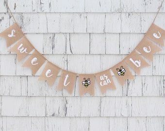 Bumble Bee Baby Shower, Sweet as Can Bee Banner, Bee Shower Decorations, Mommy To Bee Baby Shower, Mommy to Bee Banner, Bumble Bee Banner