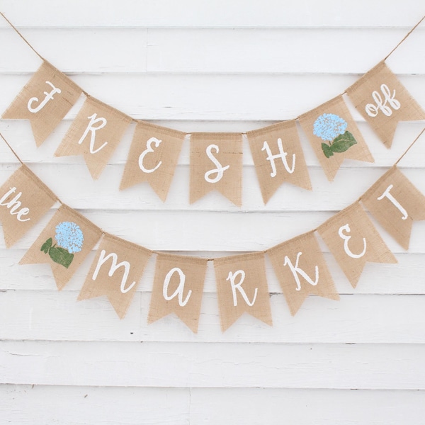 She’s Fresh Off The Market, Love is in Bloom, Spring Floral Bridal Shower Decorations, Bride to Be Banner, Something Blue Before I do