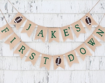 First Down Birthday, First Down Football Party, Rookie Year Birthday, Football Rookie Year, Football first 1st Birthday, Party Supplies