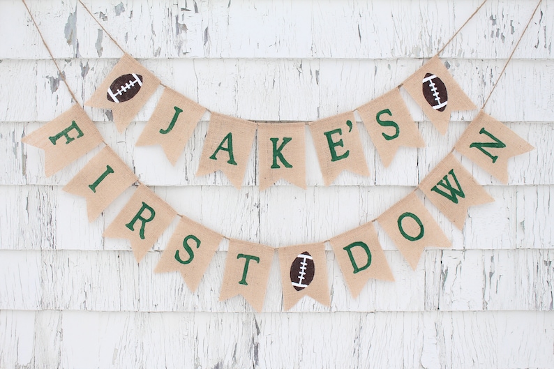 First Down Birthday First Down Football Party Rookie Year image 1