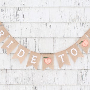 Peach Bridal Shower Decorations, Peach Bride to Be Banner, Sweet as a Peach, Peach Shower Banner, Rustic Bridal Shower Decor