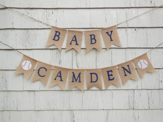Baseball Baby Shower Decorations Baseball Baby Banner Custom Etsy