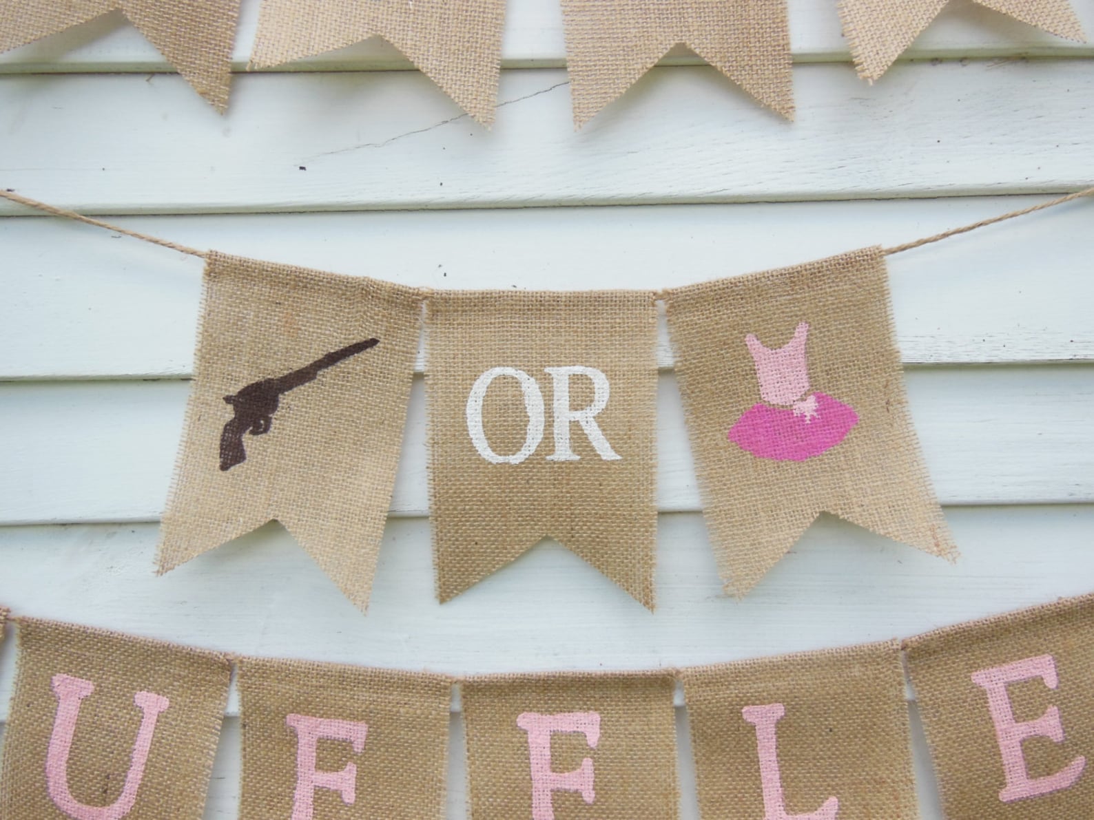 Rifles or Ruffles Gender Reveal Rifles or Ruffles Banner | Etsy