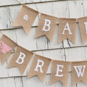 A Baby Is Brewing Baby Shower Banner, Hugs and Chugs, Beer Dudes and Diapers, Brews Before Baby is Due, Coed Couples Baby Shower Decor bild 4