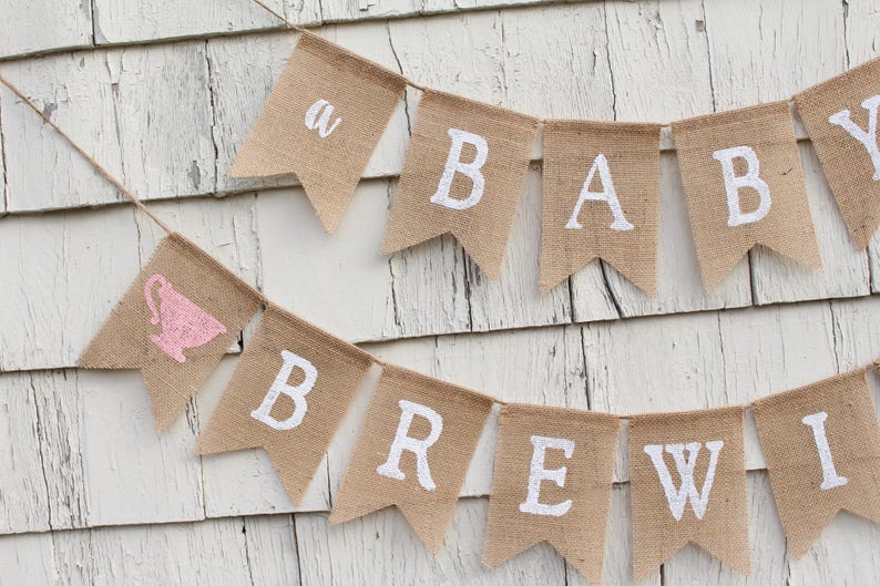 A Baby Is Brewing Baby Shower, A Baby Is Brewing Banner, Baby Shower Banner, Coed Baby Shower, Couples Baby Shower Decor, A Baby Is Brewing image 4