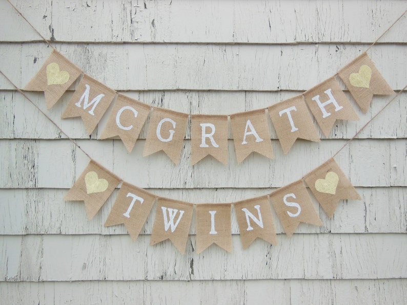 Twins Banner Twins Bunting Twins Baby Shower Banner Twins - Etsy