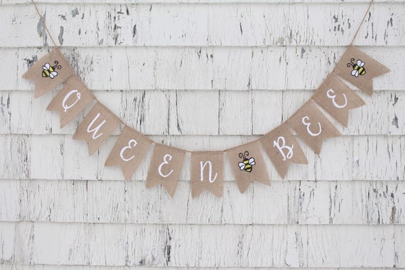 Queen Bee First Birthday, Queen Bee Birthday Decorations, Bee 1st Birthday Banner, Queen Bee Banner, Girl First 1st Birthday Banner